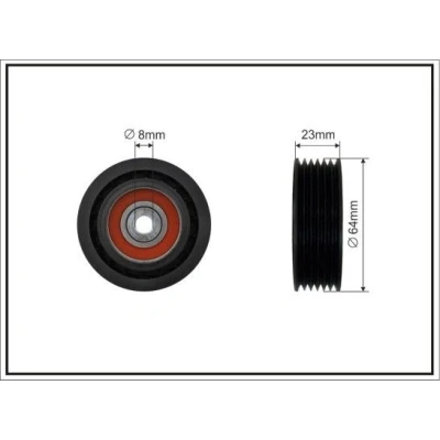 Imagem de CAFFARO 80 29 Polia de Desvio SAAB: 9 5 Carrinha, 3 Hatchback