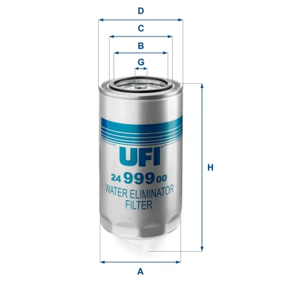 Imagem de UFI 24.999.00 Filtro de Combustível Cartucho filtrante