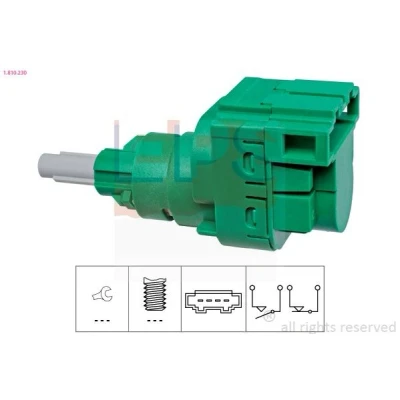 Imagem de EPS 1.810.230 Interruptor de luz stop mecânico Made in Italy OE Equivalent VOLKSWAGEN: Golf 4, Caddy 2 Kastenwagen, TRANSPORTER 4 Bus