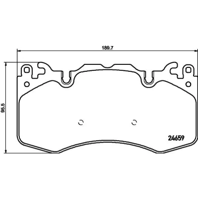 Imagem de HELLA 8DB 355 016 151 Jogo de pastilhas para travão disco não preparado indicador aviso desgaste LAND ROVER: Range Rover Sport