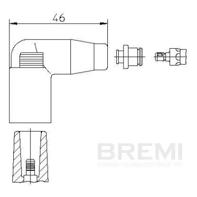 Imagem de BREMI 13552A1 Ficha, bobina de ignição SEAT: Leon I Hatchback, Ibiza 3, VOLKSWAGEN: Polo IV AUDI: A4 B5 Sedan