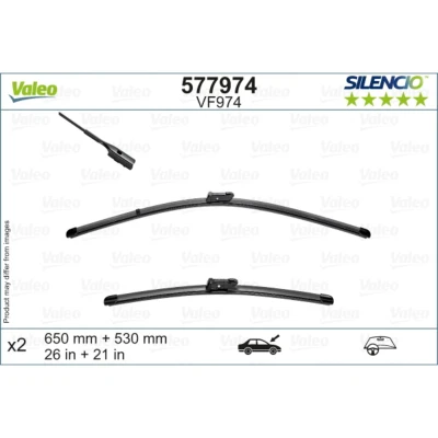 Imagem de Escova do limpa vidros Valeo 577974 à frente plana PORSCHE: Cayenne