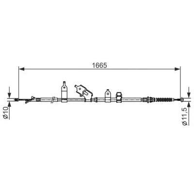 Imagem de BOSCH 1 987 482 440 Cabo de Freio Mão 1665mm