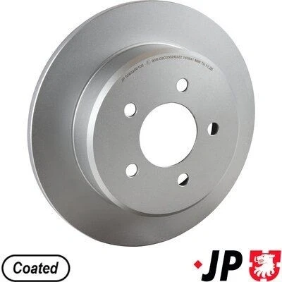 Imagem de JP GROUP 5063200100 Disco de travão Eixo traseiro 290 12,5 5 cheio revestido CHRYSLER: Voyager 4, / Grand 3