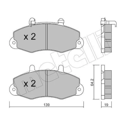 Imagem de METELLI 22 0194 1 Jogo de pastilhas para travão disco com avisador sonoro desgaste FORD: Transit Mk4 Van