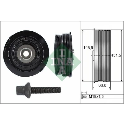 Imagem de INA 544 0069 20 Kit da polia correia cambota BMW: 3 Sedan, Touring, 5 Sedan