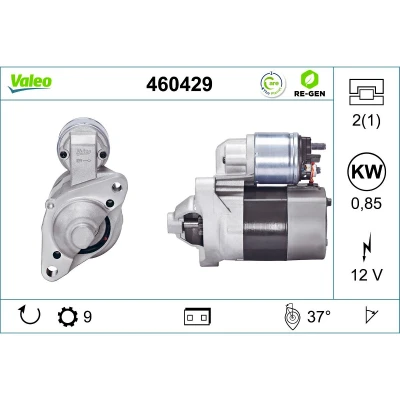 Imagem de VALEO 460429 Motor de arranque 12 0,8 9 RENAULT: CLIO 2, 1, Kangoo I Express, DACIA: LOGAN 2