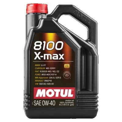 Imagem de Motul 8100 X MAX 0W 40 4l Óleo do motor 104532 VOLKSWAGEN: Golf 4, 5, 7, BMW: 3 Sedan, Touring, MERCEDES BENZ: Classe C Sedan