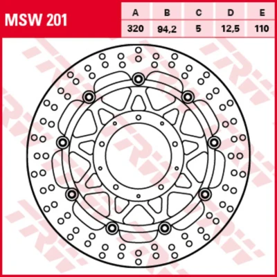 Imagem de TRW MSW201 Disco de travão 320 5 Alumínio, Aço
