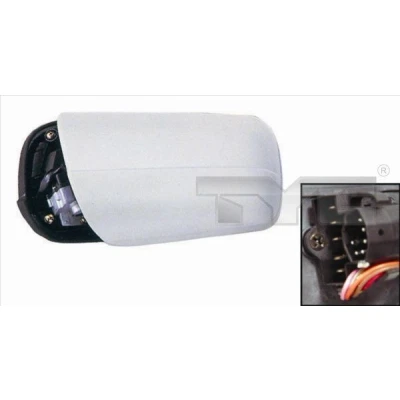 Imagem de Espelho retrovisor Tyc 321 0009 à direita com subcapa não esférico, tom azul, aquecível, dobrável electricamente, memória, para regulação eléctric