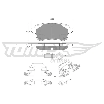 Imagem de TOMEX brakes TX 18 66 Jogo de pastilhas para travão disco RENAULT: Megane 4, GRAND SCENIC Espace 5