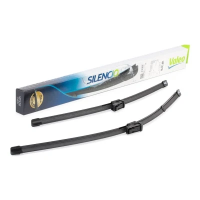 Imagem de Escova do limpa vidros Valeo Silencio X.trm, Flat Blade Set 574476 à frente Sem armação Top Lock VOLKSWAGEN: Passat B7 Variant