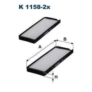 Imagem de Filtros habitáculo padrão filtron k1158 2x