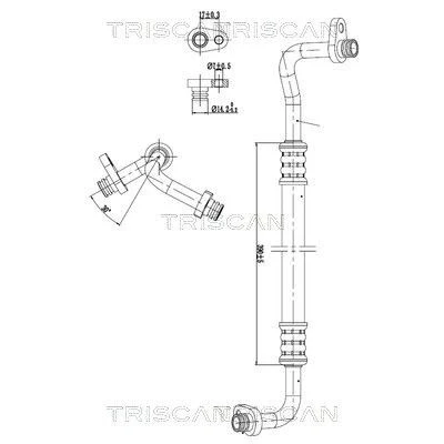 Imagem de TRISCAN 9010 28055 Conduta de alta/baixa pressão, ar condicionado do compressor para o condensador