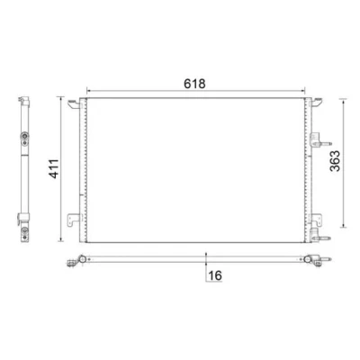 Imagem de MAHLE ORIGINAL AC 589 000S Condensador sem secador 619 SAAB: 9 3 Sedan, Cabrio