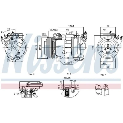 Imagem de NISSENS 891016 Compressor 5SEL12 12 PAG 46 YF R 134a PEUGEOT: 5008 I, 3008 Partner II Tepee, CITROËN: Berlingo Van, C4 Hatchback,