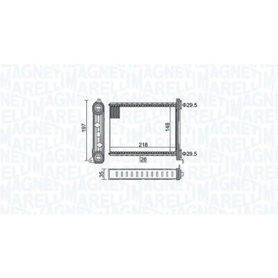 Imagem de MAGNETI MARELLI 350218464000 Radiador Quente