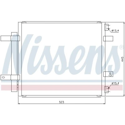 Imagem de NISSENS 94866 Condensador com secador Alumínio 523 R 134a