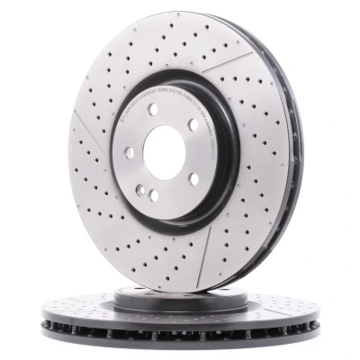 Imagem de BREMBO COATED DISC LINE 09.B913.11 Disco de travão 350 32 5 ranhurado/perfurado, interior ventilado revestido alto carbono com parafusos endado,