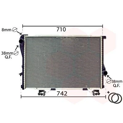 Imagem de VAN WEZEL 06002233 Radiador, arrefecimento do motor BMW: 5 Sedan, Touring, 7