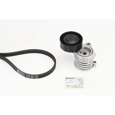 Imagem de CONTITECH 4PK863K1 Jogo de correias trapezoidais estriadas BMW: 3 Sedan, 5 Compact