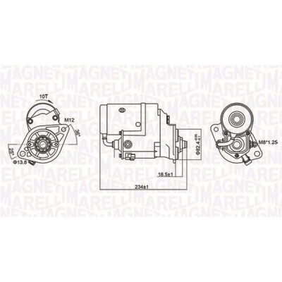 Imagem de MAGNETI MARELLI 063721154010 Motor de arranque 12 2,2 10 TOYOTA: HIACE 4 Kasten, Land Cruiser Prado 70 SUV