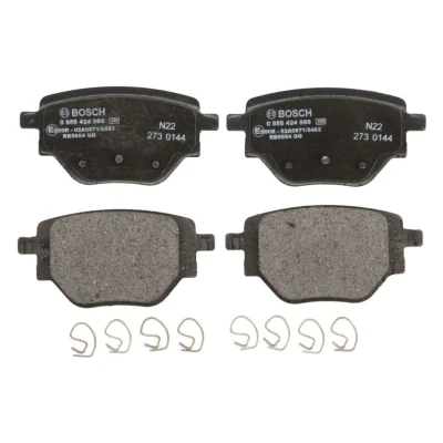 Imagem de BOSCH 0 986 424 988 Jogo de pastilhas para travão disco Baixo teor metálico com chapa anti ruído, instruções montagem mola