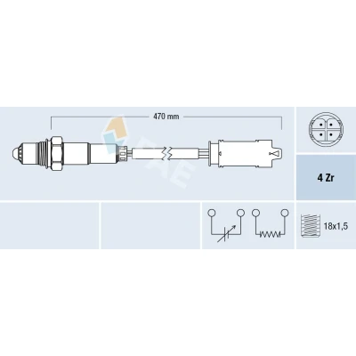Imagem de FAE 77326 Sonda lambda de diagnóstico BMW: 3 Sedan, Coupe, X5