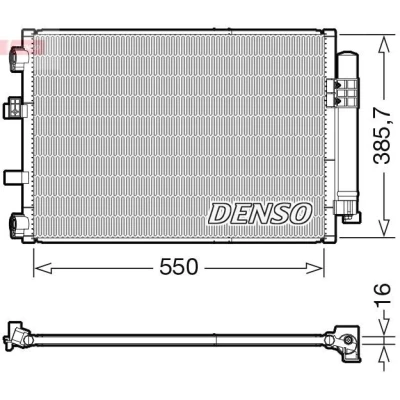 Imagem de DENSO DCN10043 Condensador com secador R 134a FORD: FOCUS 3 Turnier