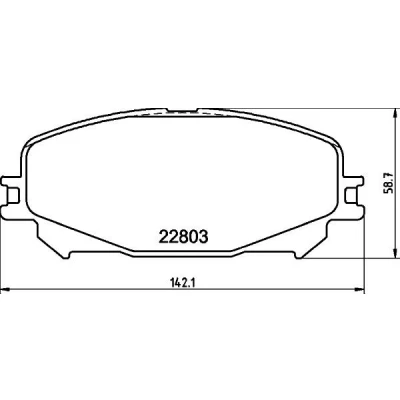 Imagem de HELLA 8DB 355 039 201 Jogo de pastilhas para travão disco incl. contacto aviso desgaste com parafusos pinça RENAULT: Megane 4
