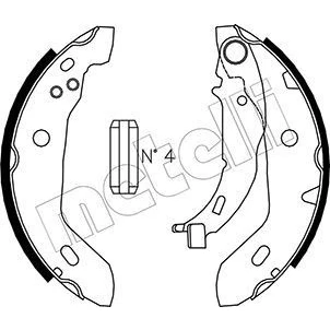 Imagem de METELLI 53 0235 Maxilas de Travão 180,0mm 42mm com acessórios