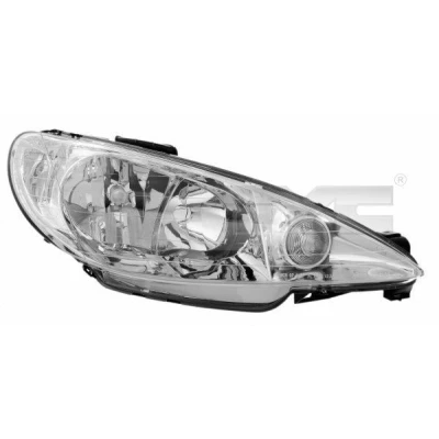 Imagem de TYC 20 6155 35 2 Farol Principal à direita H7/H7 para circulação pela com motor elétrico PEUGEOT: 206 Hatchback, Van, SW