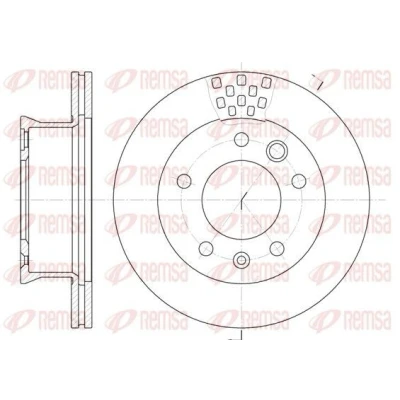 Imagem de REMSA 6461.10 Disco de travão Eixo dianteiro 276, 276 22 5 ventilado MERCEDES BENZ: Sprinter 3 T Van, Camião plataforma/Chassis