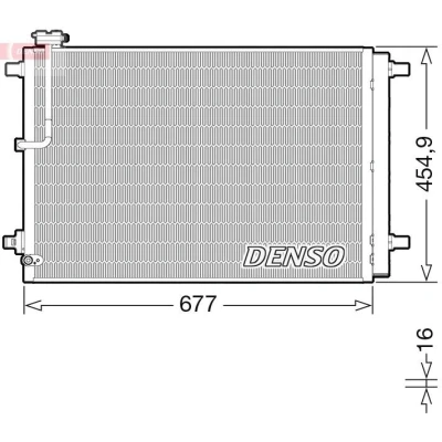 Imagem de DENSO DCN02046 Condensador com secador R 134a