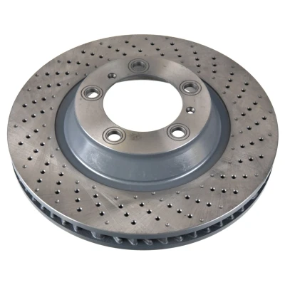 Imagem de FEBI BILSTEIN 172937 Disco de travão Eixo dianteiro, lado direito 340 34 5 130 perfurado/ventilado revestido alto carbono PORSCHE: 911 Cabrio