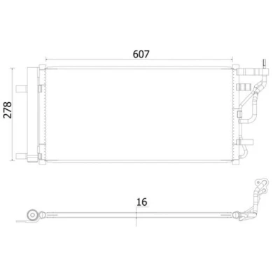 Imagem de MAHLE ORIGINAL AC 956 000S Condensador com secador 607