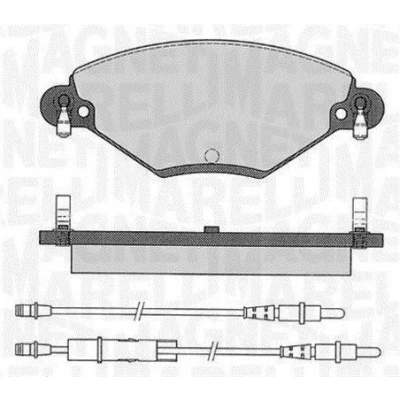 Imagem de MAGNETI MARELLI 363916060181 Jogo de pastilhas para travão disco com contacto avisador desgaste integrado CITROËN: C5 III Carrinha
