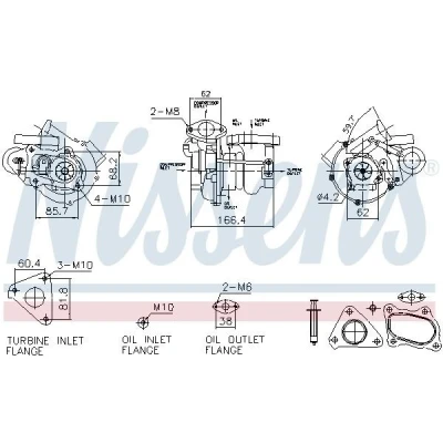 Imagem de NISSENS 93732 Turbocompressor accionado pelos gases de escape pneumático NISSAN: Pick Up