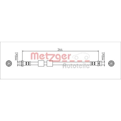 Imagem de METZGER 4111544 Mangueira de Travão Eixo traseiro esquerdo, direito 264