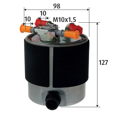 Imagem de VALEO 587616 Filtro de Combustível dos tubos 10 NISSAN: Qashqai / Qashqai+2 I