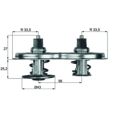 Imagem de MAHLE ORIGINAL TX 33 75D Termóstato, líquido de refrigeração 75,75 com junta