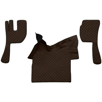 Imagem de F CORE FL02 BROWN Conjunto de tapete chão Couro artificial à frente 3 castanho
