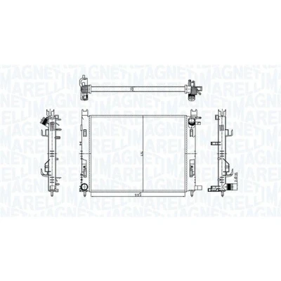 Imagem de MAGNETI MARELLI 350213182100 Radiador, arrefecimento do motor 513mm 414mm 23mm Aletas de refrigeração unidas mecanicamente RENAULT: Clio 4, 4