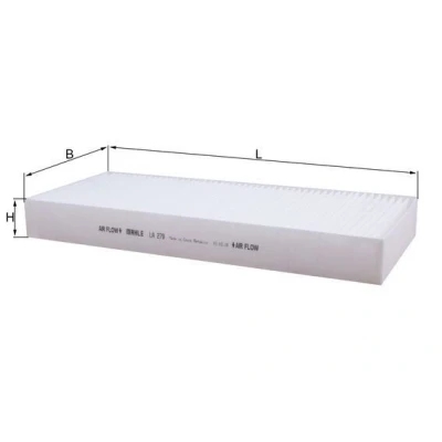 Imagem de MAHLE ORIGINAL LA 279 Filtro, ar do habitáculo Filtro de partículas 361,0 159 40,0