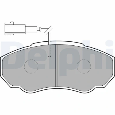 Imagem de DELPHI LP1750 Jogo de pastilhas para travão disco incl. contacto aviso desgaste com chapa anti ruído acessórios FIAT: Ducato III Van