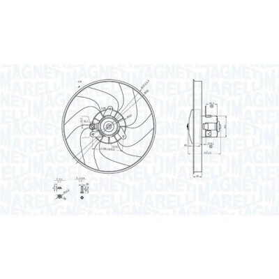 Imagem de MAGNETI MARELLI 069422756010 Ventilador de Radiador 337 12 84 PEUGEOT: 406 Carrinha, 306 Hatchback, Sedan, CITROËN: Xsara Coupe, Carrinha