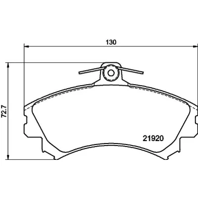 Imagem de HELLA 8DB 355 006 701 Jogo de pastilhas para travão disco com avisador sonoro desgaste parafusos pinça MITSUBISHI: COLT 6
