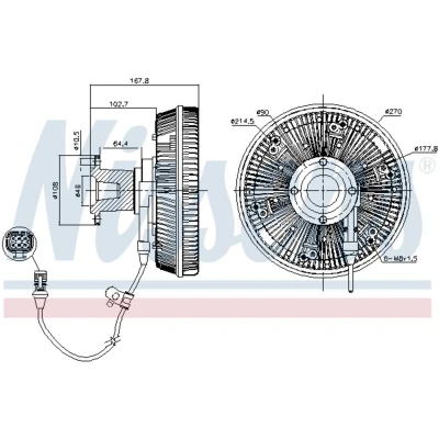 Imagem de Embraiagem, ventilador do radiador NISSENS 86228