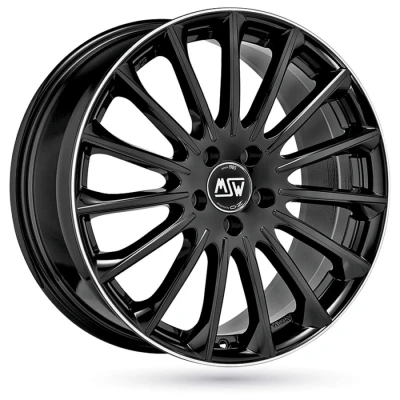 Imagem de Jante de alumínio msw 30 7.5x18 5x112 et48 aresta polida preta