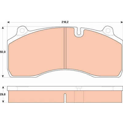 Imagem de TRW GDB5100 Jogo de pastilhas para travão disco preparado indicador aviso desgaste